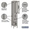 Salsbury Industries Wardrobe Locker, 15 in. D, Ventilated, Gray 72165GY-U